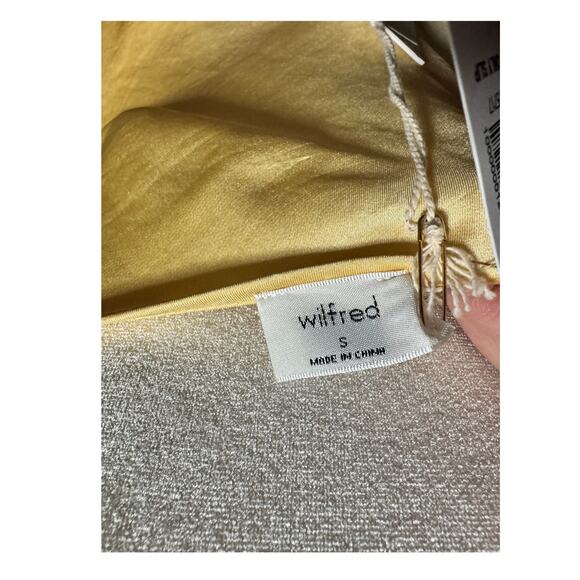 NWT ARITIZIA WILFRED ONLY Butter Yellow Slip Dress in SZ Small Petite - Picture 8 of 8